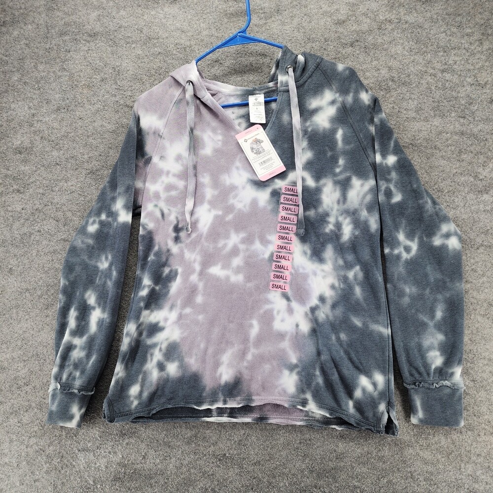 Members Mark Hoodie Womens Small Favorite Tie Dye Purple Gray